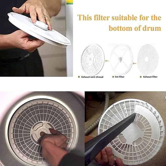 REDYY 40 Pieces Cloth Portable Dryer Exhaust Filters Set Universal Dryer Lint
