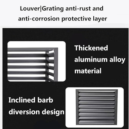 Aluminum Outdoor Condenser Protective Cover, freestanding Enclosure to Cover Garbage Or Ac Units, beautiful and durable appearance, suitable for gardens, balconies, walls, courtyards ( Color : FOUR-WH