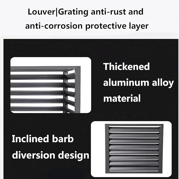 Aluminum Outdoor Condenser Protective Cover, freestanding Enclosure to Cover Garbage Or Ac Units, beautiful and durable appearance, suitable for gardens, balconies, walls, courtyards ( Color : FOUR-BL