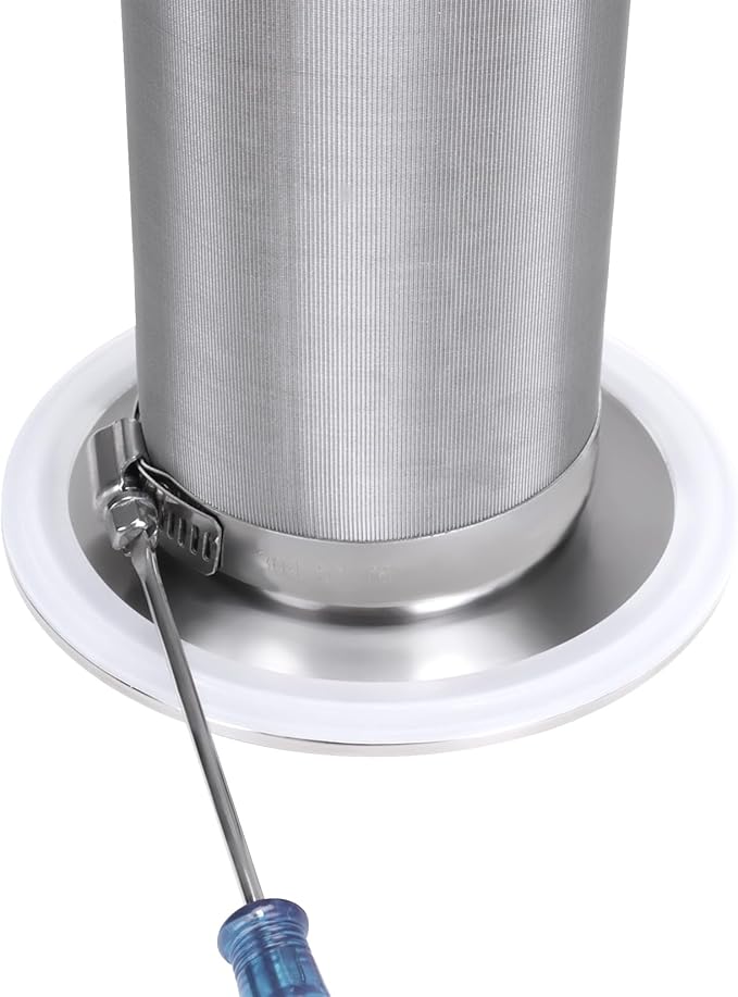 DERNORD 1.5 Inch Tri-Clamp Filter - SS304 Sanitary Fittings Inline Straight Strainer with 200 Mesh Stainless Screen