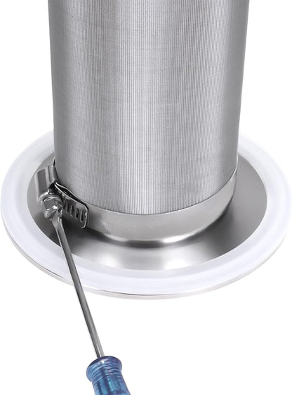 DERNORD 1.5 Inch Tri-Clamp Filter - SS304 Sanitary Fittings Inline Straight Strainer with 200 Mesh Stainless Screen