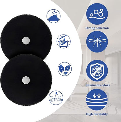Trash Can Deodorizer, Garbage Can Deodorizer with Magnetic Suction, Diaper Pail Deodorizer, Odor Filter Refills for Dog Poop Trash Can Outside, Natural Activated Carbon Filter, 2 Pack