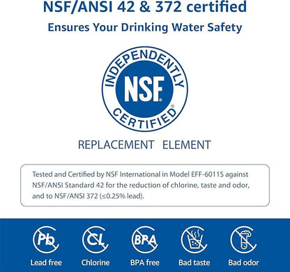 Waterspecialist DA29-00003G Refrigerator Water Filter, Replacement for DA29-00003G, DA29-00003B, Aqua-Pure Plus, RSG257AARS, RFG237AARS, HAFCU1, RS22HDHPNSR, WSS-1, 3 Filters