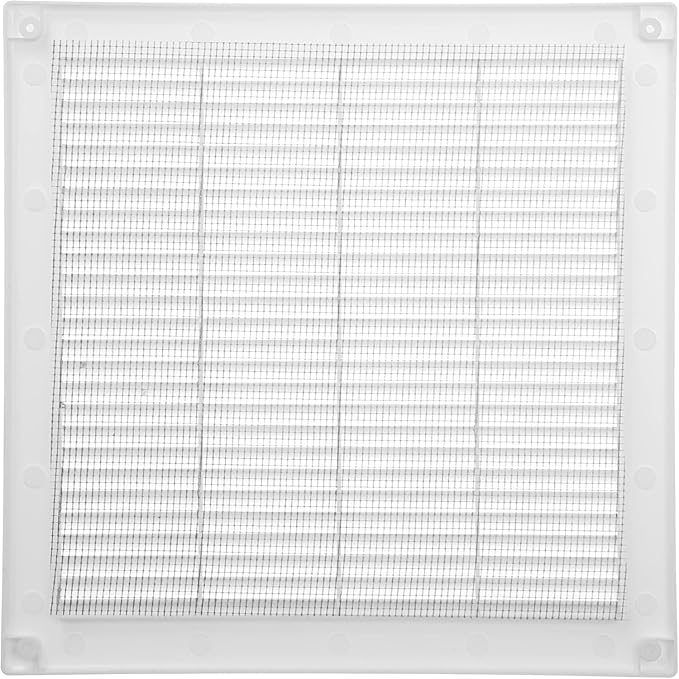 Vent Systems 10" x 10" Inch (Opening Dimensions) - Pack of 2 - Plastic White Soffit Vent Cover - Flat Square Air Vent Grille - Air Vent Deflector - HVAC 12" x 12" Inch (Overall Dimensions)