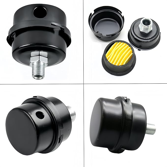 3/4"Thread Air Compressor Silencer Filter,20mm Metal Air Compressor Intake Filter and Noise Muffler,Air Compressor Replacement Parts for Generators,Blowers,Exhaust Ports