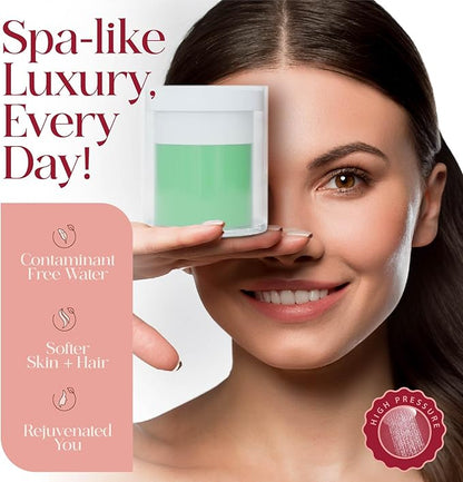 Vitamin C Shower Filter Replacement Cartridge + Shower Steamers Aromatherapy - K Beauty Skin & Hair Enhancement, Universal Water Filter Replacement for AquaBliss - Peppermint