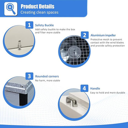 HEPA H14-Filter Laminar Flow Hood Updated FanFilter Unit（Include HEPA Filter）100/ISO Class 5 Cleanroom/Laboratory/Cleanroom/Mushroom Room, Laminar Air Flow Hood(46.2"x22.6"110V，Dual machine)
