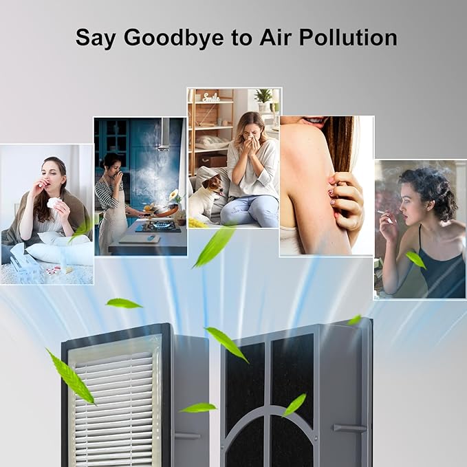 A/D/H HEPA Filter, Allergen Reduction + Odor Eliminator, Compatible with Filtrete 3M Air Purifier FAP-TT-ADH and Homes HAP9432, HAP9243, HAP9415, Fits for Honeywell Air purifier HPA060(BWM), 2-Pack