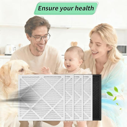 Activated Carbon/MERV-13 Filter Replacement Set, 16x16x1 inch High-Efficiency Replacement Filter for Commercial 550 Air Scrubber & Purifiers (Pack of 5)