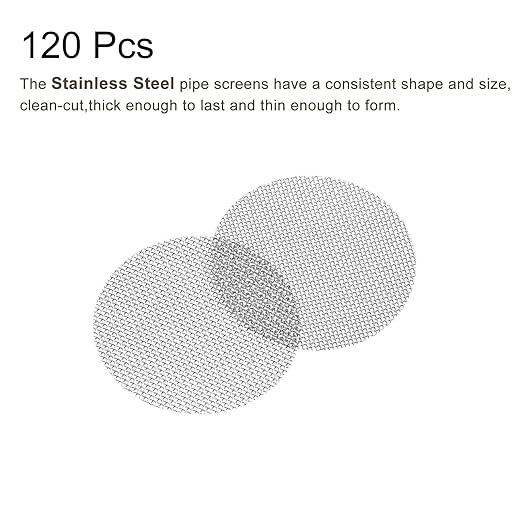 MECCANIXITY Pipe Screen Stainless Steel Screens, 13/16 Inch (20mm) Diameter for Pipe Filter, Pack of 120