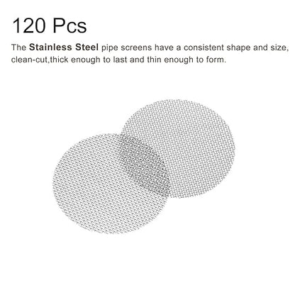 MECCANIXITY Pipe Screen Stainless Steel Screens, 13/16 Inch (20mm) Diameter for Pipe Filter, Pack of 120