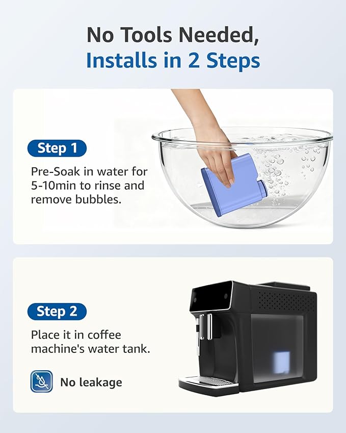 Maxblue Replacement Coffee Water Filter, Compatible with Philips® AquaClean® Filter CA6903/10 CA6903/22, Reduces Limescale Content in Water, TÜV SÜD Certified, Reduces PFAS, PFOA/PFOS (Pack of 4)