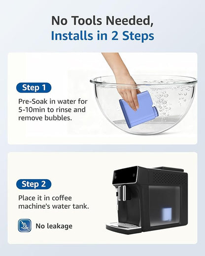 Maxblue Replacement Coffee Water Filter, Compatible with Philips® AquaClean® Filter CA6903/10 CA6903/22, Reduces Limescale Content in Water, TÜV SÜD Certified, Reduces PFAS, PFOA/PFOS (Pack of 3)