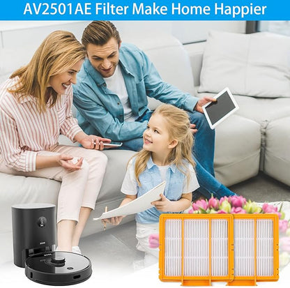 AV2501AE RV2502AE AV2501S RV2520AOUS AV2510AOUS Filters Shark True Filters shark av2501s filters Shark Smart AI Robot Vacuum Cleaner 6 Pack