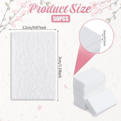50 Pack Unscented Aroma Pads, 1.2x0.9" White Aroma Oil Refill Pads Aromatherapy Perfume Diffusers Humidifier Refill Pad Replacement for Home Electronic Equipment Locket Scent Ball Plug-in Diffuser