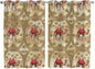 2 Panel Kitchen Cafe Curtains, Desert Camels Sunlight Filtering Nature Air Through, Home Decor Window Covering Tier Curtains for Living Room 104W x 63L inch Tropical Palm Trees Sand Cords Brown