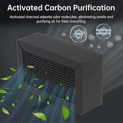 2Pcs 3D Printer Activated Carbon Air Filter Cartridge Fit for Bambu Lab X1C/P1P/P1S/X1/X1E, Air Purifier Filter Replacement Easy to Install 3D Printer Accessories