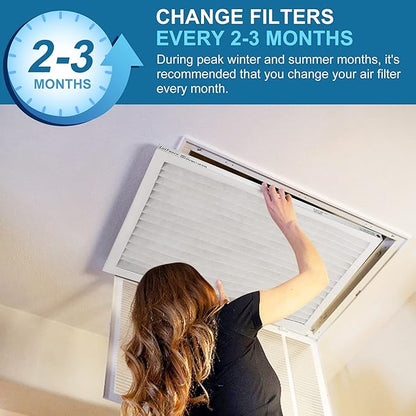 LotFancy 20x20x1 Air Filter MERV 11 4-Pack, Electrostatic Pleated AC Furnace Air Filter, Captures Dust, Smog & Pet Dander, Actual Size: 19.75"x19.75"x0.75"