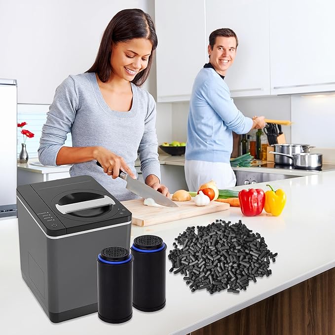 FC-50 Replacement Filters Compatible with Vitamix Foodcycler FC-50, FC-30 Models, Activated Carbon Odor Absorbing Filter, Compost Bin Odor Eliminator for Kitchen (4 Packs)