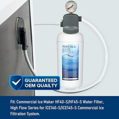 HF40-S/HF45-S Ice Maker Water Filter, Compatible with ICE140-S/ICE145-S Commercial Ice Maker Water Filtration System (1 Pack)