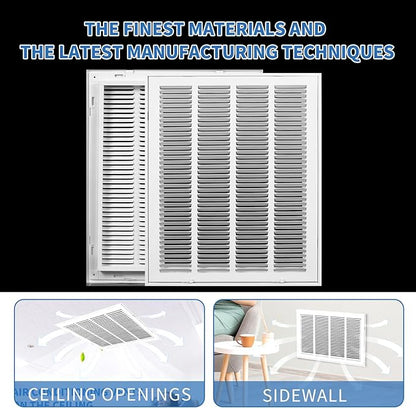 16x20 Return Air Grille [Duct Opening Size],Return Air Vent Cover for Wall Or Ceiling,Steel Return Air Filter Grilles Removable Face/Door for 1 Inch Filters (16"W x 20"H [Duct Opening])