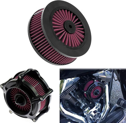 Motorcycle Air Filter Cleaner Inner Element For Harley Sportster XL 1991-2017 Dyna Softail Fat Boy Touring,Red