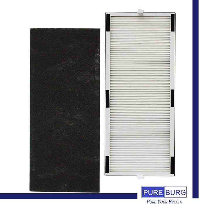 PUREBURG Replacement Filter Set Compatible with Hunter HP600 Tall Tower Air Purifier, 2 H13 HEPA + 4 Activated Carbon Pre-Filters Air Clean Dust VOCs Odor