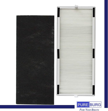 PUREBURG Replacement Filter Set Compatible with Hunter HP600 Tall Tower Air Purifier, 2 H13 HEPA + 4 Activated Carbon Pre-Filters Air Clean Dust VOCs Odor