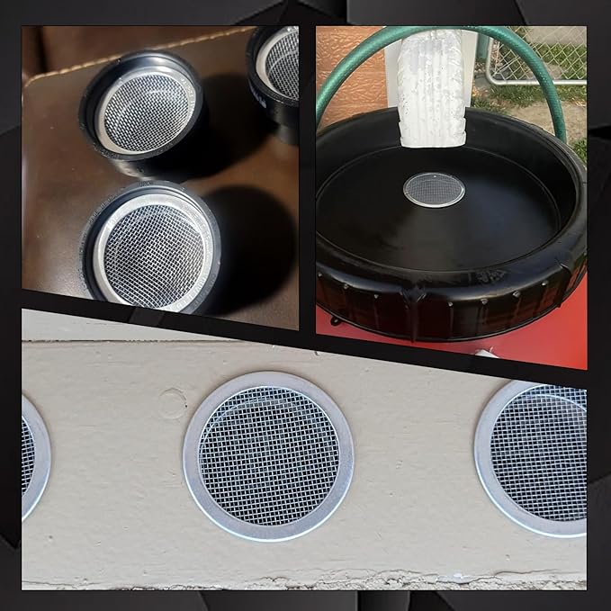2-Inch Round Open Screen Vent, Mill Finish, 12 Pack