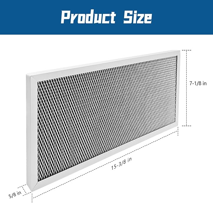 SV02300 Air Exchanger Filter Compatible with Broan Models, 15-3/8 x 7-1/8 x 5/8 Inches, 2 Pcs
