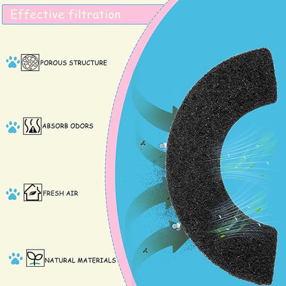 10 Pack Carbon Filters Compatible with Litter Robot 4,Cat Litter Box Filters,Keep Your Home Clean and Fresh
