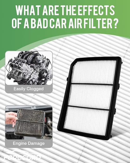 2-Pack Engine Air Filter Fits for Nissan Titan 2024 2023 2022 2021 2020 2019 2018 2017 Air Filters Replacement PA99212 Car Accessories
