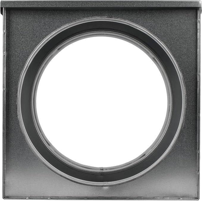 Repa Market 10" Duct Air Filter Box – Galvanized Steel Inline Dryer Filter Housing for Round Duct - EPDM Rubber Gaskets – Easily Serviceable Lint Trap – Intake Ventilation, Home Improvement