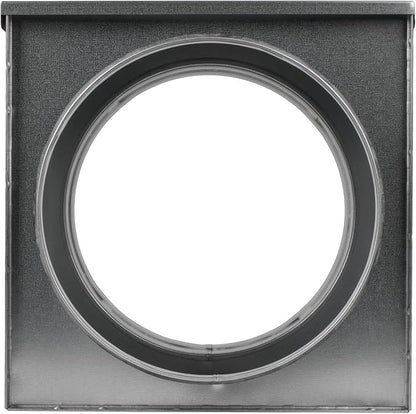 Repa Market 10" Duct Air Filter Box – Galvanized Steel Inline Dryer Filter Housing for Round Duct - EPDM Rubber Gaskets – Easily Serviceable Lint Trap – Intake Ventilation, Home Improvement
