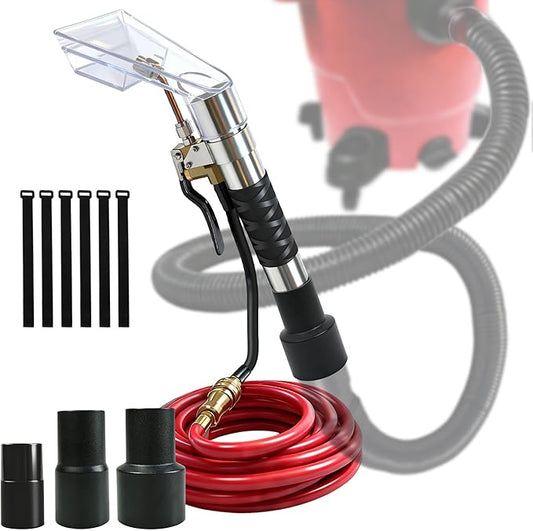 Universal Compatible with Any Brand Shop Vac Extractor Attachment with 2-1/2" & 1-7/8" & 1-1/4" Adapter Auto Detailing Vacuum Head Extraction Accessories for Upholstery & Carpet Cleaning