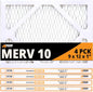 Tiger Tough MERV 10 Air Filters, 9x12x1 – MPR 1000 Pleated HVAC AC Furnace Filter Replacement for Home, Pack of 4