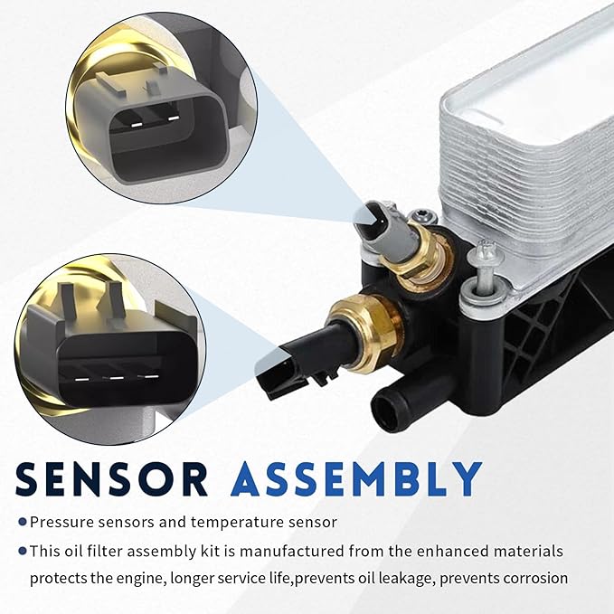 5184294AE Engine Oil Filter Housing Kit with 3.6 Oil Cooler Adapter Assembly for 2011 2012 2013 Chrysler 200 300 town&country Dodge Charger Grand Caravan Challenger Journey Jeep Cherokee Wrangler RAM