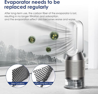 2 Pack Air Purifier Carbon Fiber Evaporator Filter Compatible with Dyson PH01 PH02 PH03 PH04 PH3A Air Purifier Humidifier Replacement Parts 970718-01