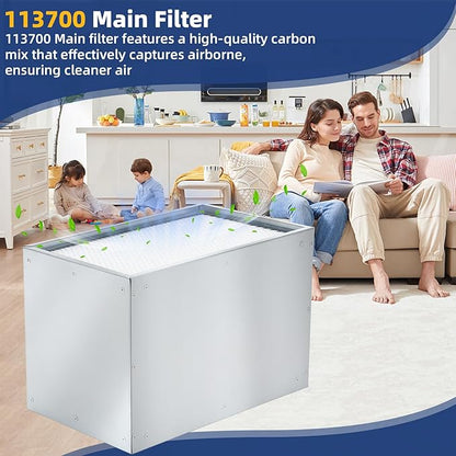 113700 Main Filter with Carbon Mix Compatible with Glowforge Plus/Pro Air Filter Systems | Superior Filtration for Indoor Fresh Air