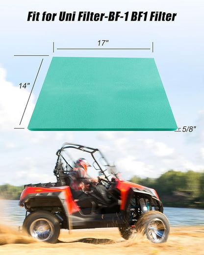 Foam Air Filter Material Sheet Fit for Uni Filter-BF-1 BF1 14" X 17" X 5/8" Most Motorcycles ATV Scooters Off-Road Motorcycles UTV, Cuttable and Reusable