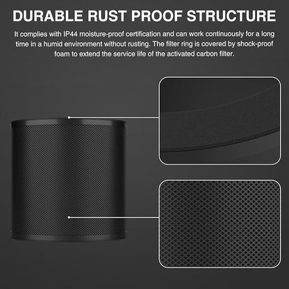 4 Inch Replacement Air Carbon Filter, Smellines Control Filtration with Australia Virgin Charcoal for Grow Tent, Inline Duct Fan, Hydroponics, Odor Scrubber, Greenhouse Ventilation System