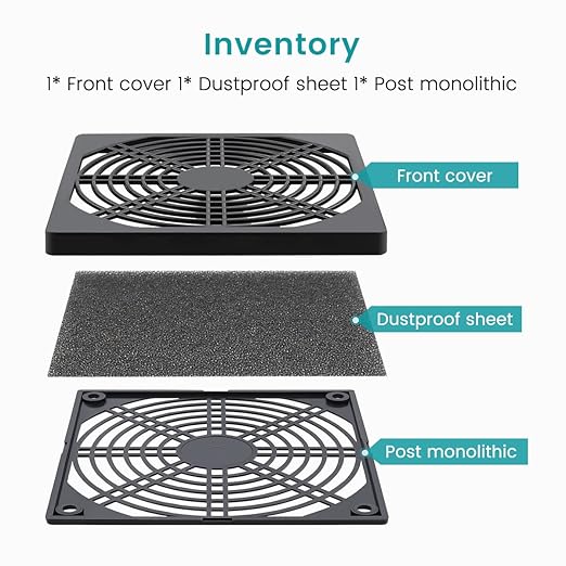 Wathai 4 Pack 90mm Fan Filters for PC Case Fan Dust Filter Cover Computer Mess