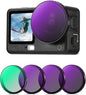 K&F CONCEPT Snap On CPL ND Filter Kit Compatible with DJI Osmo Action 6, 4 Pack CPL ND8 ND16 ND32 Neutral Density Polarizing Action 6 Filter Camera Accessories, Multicoated HD Optical Glass