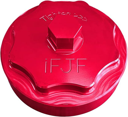 iFJF 68065612AA Fuel Filter Housing Cover Cap Replacement for 2011-2024 Ram 6.7L 2500 3500 4500 5500 2010 DODGE RAM 2500 3500 PICKUP DODGE RAM 4000-5000 Cummins Diesel Engine Billet Aluminum (Red)