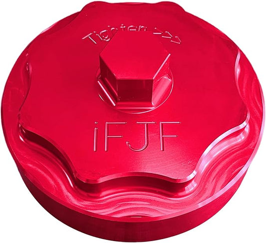 iFJF 68065612AA Fuel Filter Housing Cover Cap Replacement for 2011-2024 Ram 6.7L 2500 3500 4500 5500 2010 DODGE RAM 2500 3500 PICKUP DODGE RAM 4000-5000 Cummins Diesel Engine Billet Aluminum (Red)