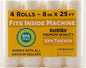 8" x 25' Rolls (Fits Inside Machine) - 4 Pack (100 feet total) OutOfAir Vacuum Sealer Rolls. Works with FoodSaver Vacuum Sealers. 33% Thicker, BPA Free, Sous Vide, Commercial Grade