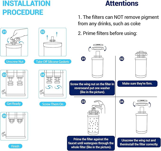 2387 Pro Filter Replacement Compatible with Alexapure 2387 Pro Water Filter Replacement, Reduces chlorine, etc，Last Up to 5000 Gallons,3-stage purification filter Upgraded version Black (2)