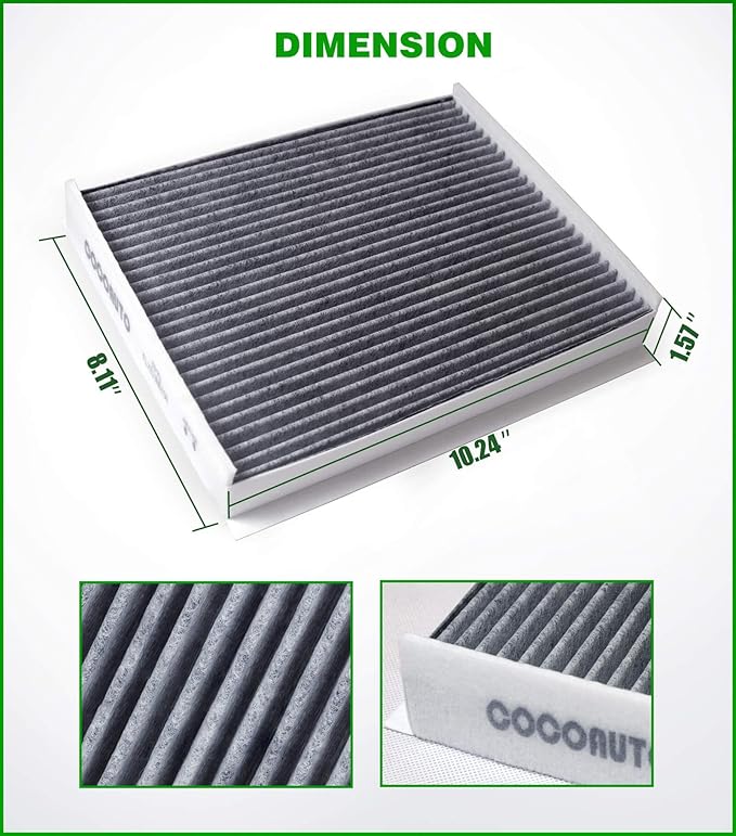 Cabin Air Filter for 2015-2025 Ford F150,2017-2023 F250 F350 F450 F550 Super Duty,2018-2023 Expedition Lincoln Navigator FL3Z19N619A FP79 FP9