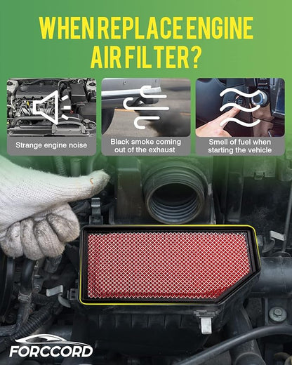 Cabin & Engine Air Filter Fit for Chevrolet Silverado 1500 2019-2026, Chevy Silverado 2019-2026 Carbon Cabin Filter Replacement CF11966 84121217 Car Accessories