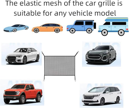 Car Grill Mesh – Premium Bug Screen for Automotive Grille, Radiator Protection, Debris Prevention with Durable Net (Black)